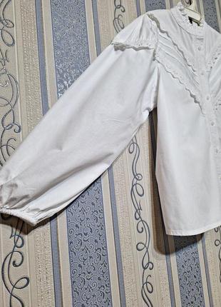 Натуральная блуза primark с пышными рукавами2 фото