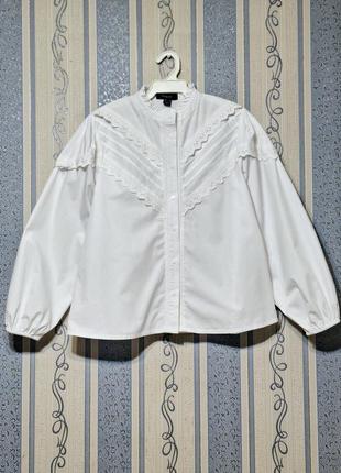 Натуральная блуза primark с пышными рукавами1 фото