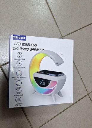 Уцінка! настільна смарт-лампа, нічник bt-3401 rgb rainbow з bluetooth колонкою (погане...