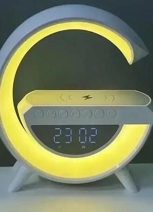 Уцінка! настільна смарт-лампа, нічник bt-3401 rgb rainbow з bluetooth колонкою (погане...