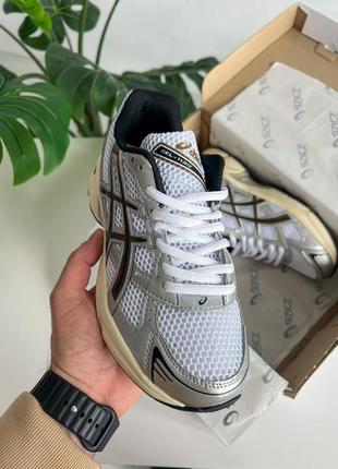 Asics gel-1130 white/silver/brown3 фото