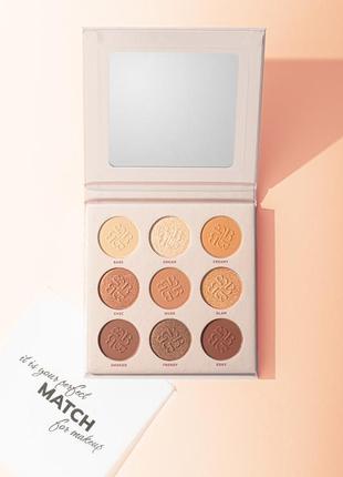 Палетка теней для век «match» (9 colors) bogenia 9 цветов