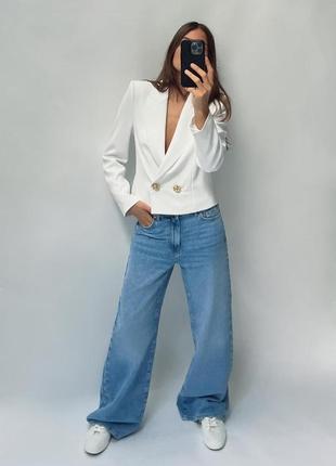Широкие джинсы wide leg zara, 38, 40р, оригинал