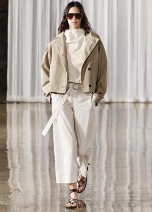 Zara укороченная парка оверсайз — zw collection