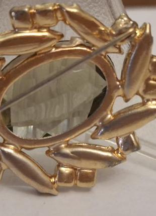 Шикарная брошь чешская бижутерия чехословакия яблонекс винтаж №6579 фото