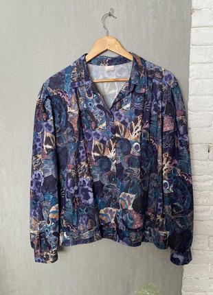 Винтажная блуза блузка на весну-осень винтаж, xl3 фото