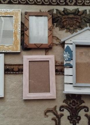 Рамки для фото, две из натурального дерева. цена за всё