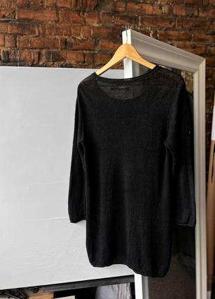 Gudrun sjoden women’s linen black sweater tunic jumper женский свитер, туника, джемпер из льна3 фото