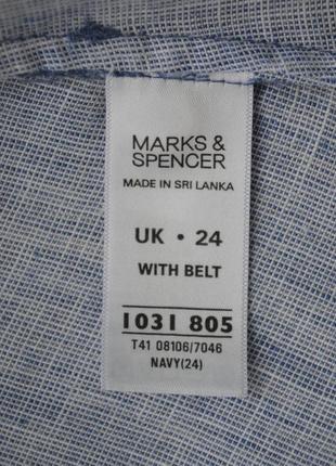Льняная удлиненная блуза  marks & spencer , лен7 фото