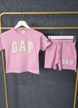 Костюм комплект gap футболка шорти 104 110 116 128 1402 фото