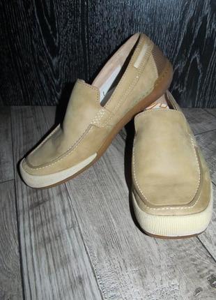 Кожаные туфли мокасины timeberland р. 8,5 w - 28 см3 фото
