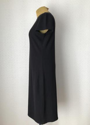 Стильное красивое трикотажное черное платье от yessica, размер l (до 3xl)5 фото