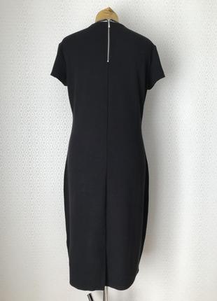 Стильное красивое трикотажное черное платье от yessica, размер l (до 3xl)7 фото