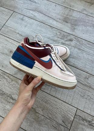 Кожаные оригинальные кроссовки nike air force shadow 38,5 р