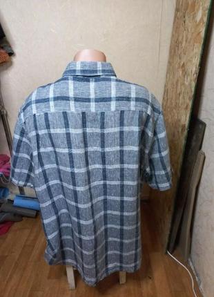 Стильная льняная рубашка 50 размер m&amp;s4 фото