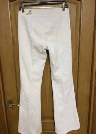 Новые модные белые джинсы на низкой посадке клёш 48- р3 фото