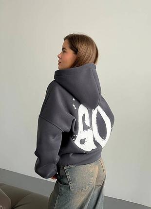 Женское худи на флисе 6