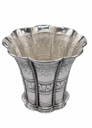 Серебряный стакан margrethe cup. дания, 1946 год, 425 граммов4 фото