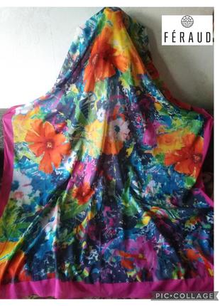 Огромный палантин, шарф, хлопок, louis feraud, 188 *140