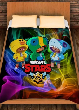 Плед з 3d принтом-бравл старс три леона