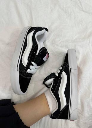 Vans knu skool black white4 фото