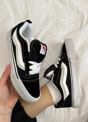 Vans knu skool black white8 фото