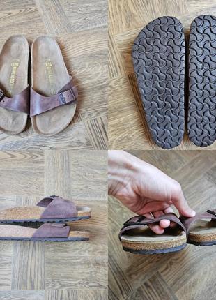 Birkenstock шкіряні ортопедичні шльопанці босоніжки сандалі