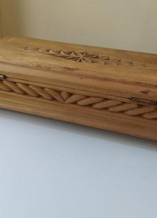 Деревянная резная шкатулка для украшений