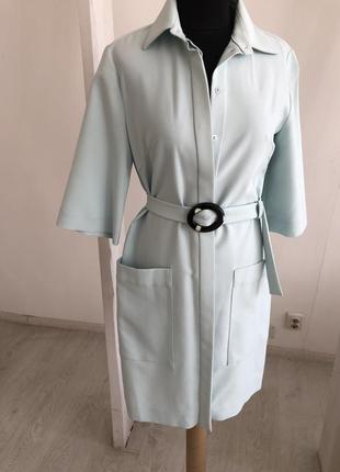 Платье рубашка с карманами и поясом