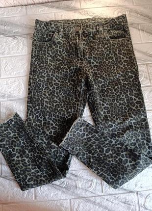 Детские джинсы destination стрейч лео хаки, на рост 134