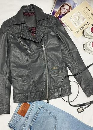 Кожаная косуха superdry женская утепленная кожаная куртка