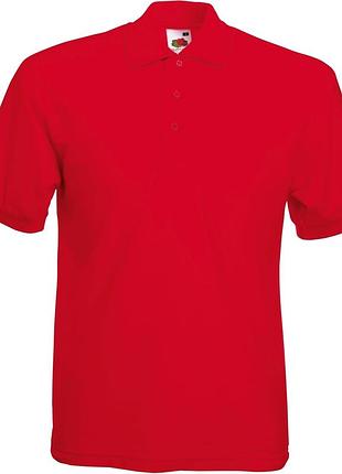Чоловіча футболка поло fruit of the loom polo з коміром червоний, s
