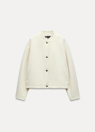 Куртка бомбер бежевая женская zara new