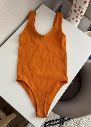 Боди в рубчик zara