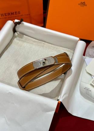 Кожаный ремень в стиле hermes