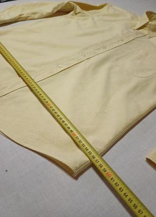 Сорочка жовтого кольору vintage комір 14 1/2  ; 33  1/2 cm  yves saint laurent   товста тканина7 фото