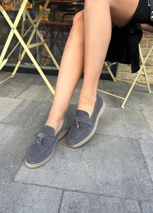 Лофери натуральні жіночі замшеві