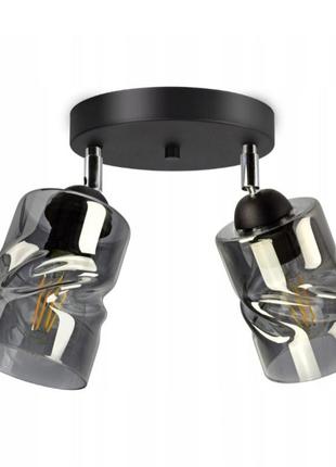 Люстра декоративна sirius s4944-2 bk+sm з поворотнім механізмом