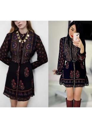 Коротка сукня zara чорна сукня zara бохо