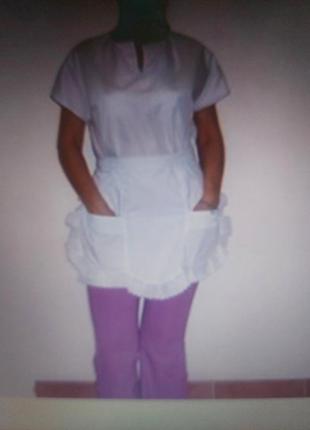 Фартух покоївки з мереживом- прошвою