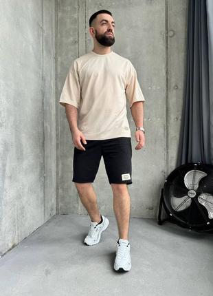 Чоловічий літний спортивний прогулянковий костюм повсякденний шорти та футболка літо2 фото