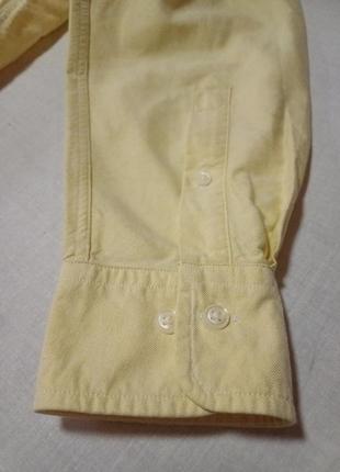 Рубашка желтого цвета vintage воротник 14 1/2 ; 33 1/2 cm yves saint laurent толстая ткань9 фото