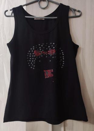 Чорна жіноча майка