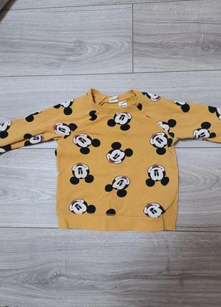 Детский свитшот с микки маусом на 18-24 мес
