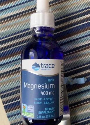 Магній trace minerals ionic magnesium 400 mg 2 fl oz 59 ml