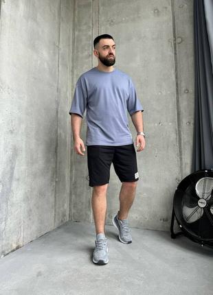 Чоловічий літний спортивний прогулянковий костюм повсякденний шорти та футболка літо4 фото