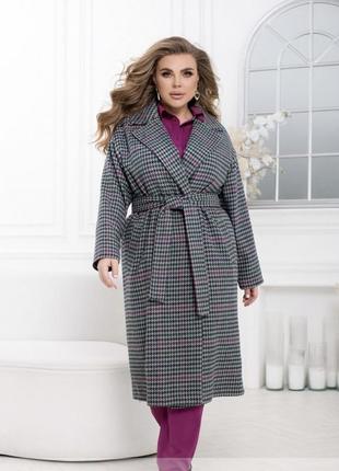 Яскраве двобортне пальто oversize