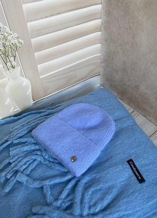 Шарф блакитний дреди