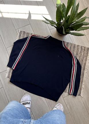 Синій светр tommy hilfiger у смужку теплий светр розмір xl