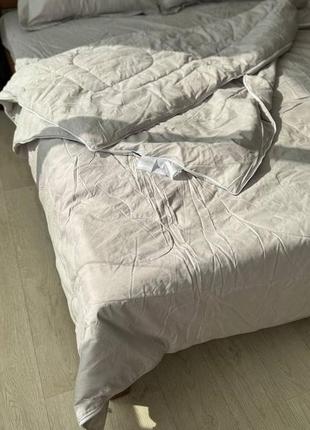 Комплект постільної білизни з 2 ковдрами літо-зима синтепух